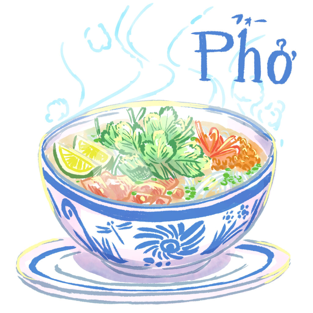 ベトナム料理のフォーのイラスト